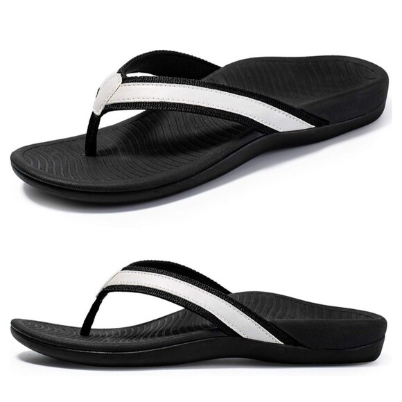 Plantar Fasciitis Feet sandal with Arch Support Orthotic flip flops Womens Sz 7 - Picture 1 of 6